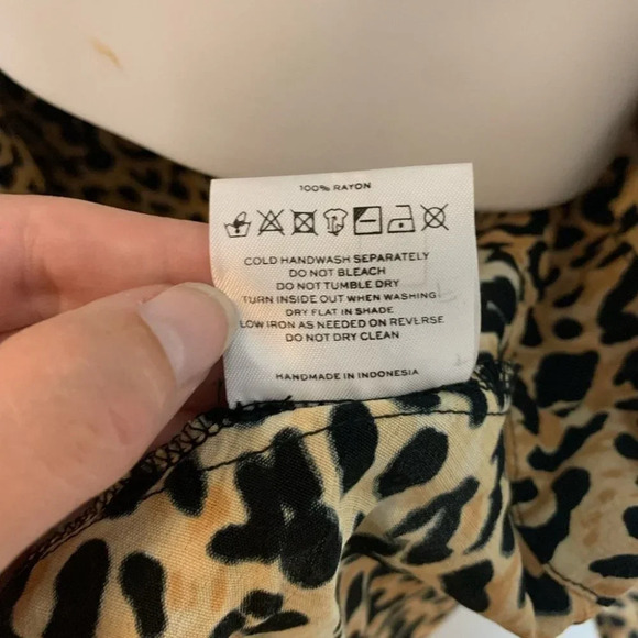 Faithfull The Brand Lavender Top Le Cinq Animal Print Size XS - Picture 7 of 12